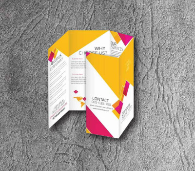 customized roll fold brochure printing