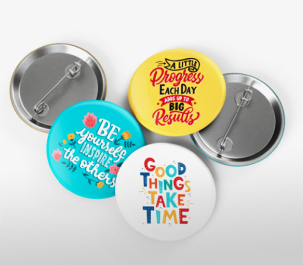 button badge with customized printing