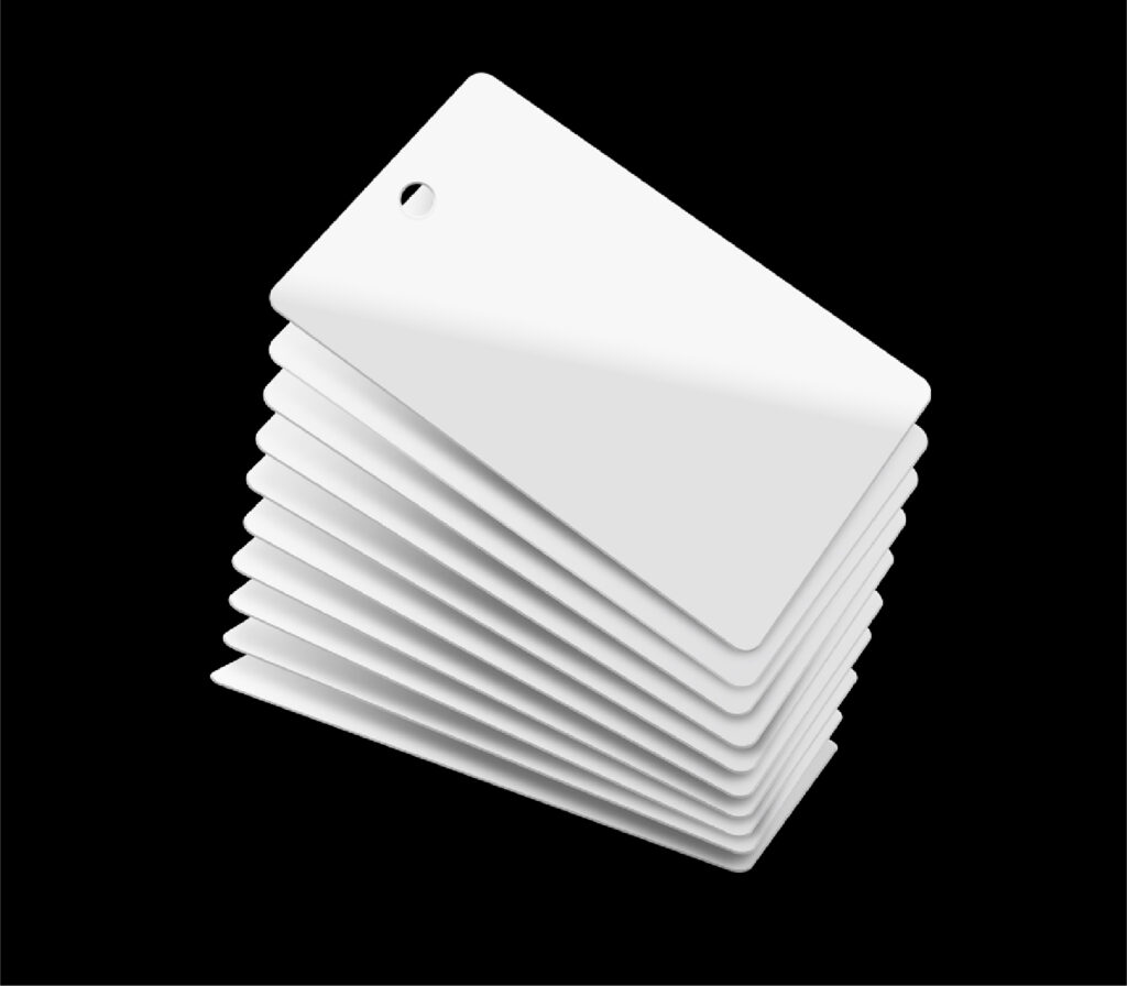 pvc card with round punch hole