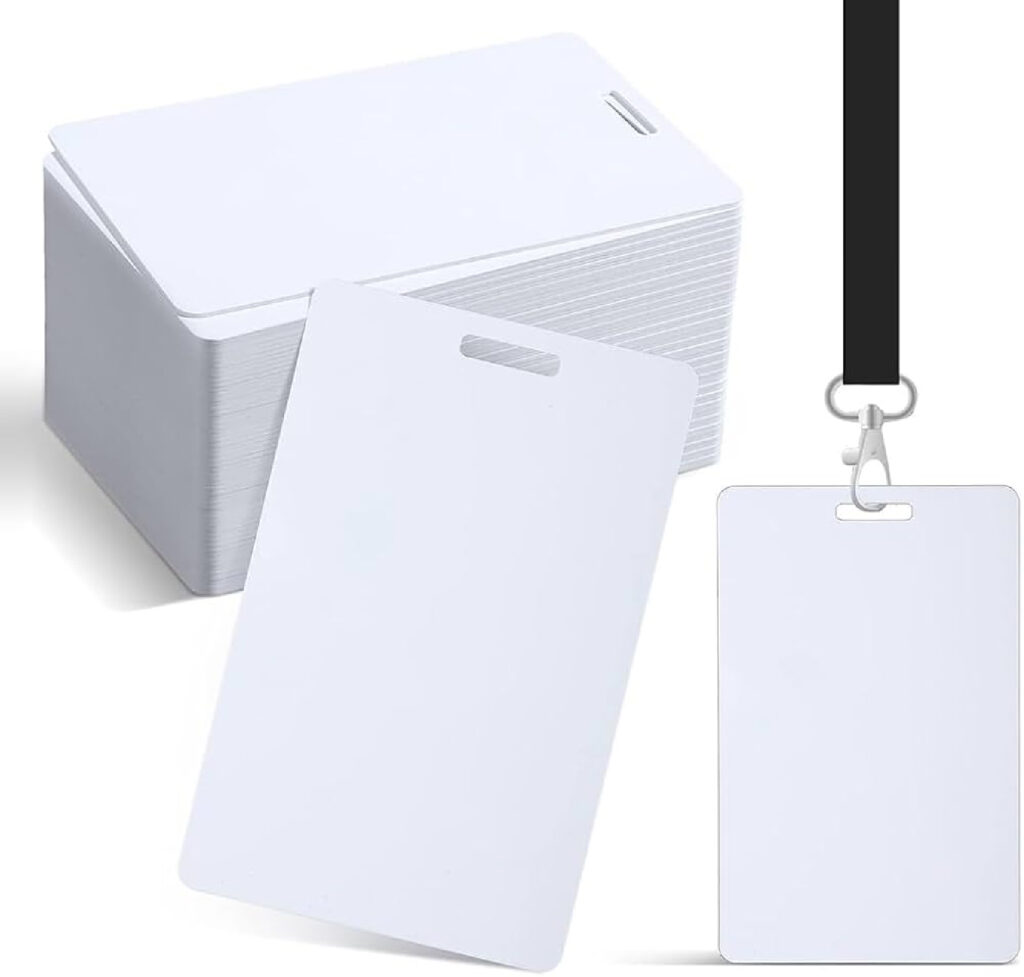 pvc card with straight punch hole