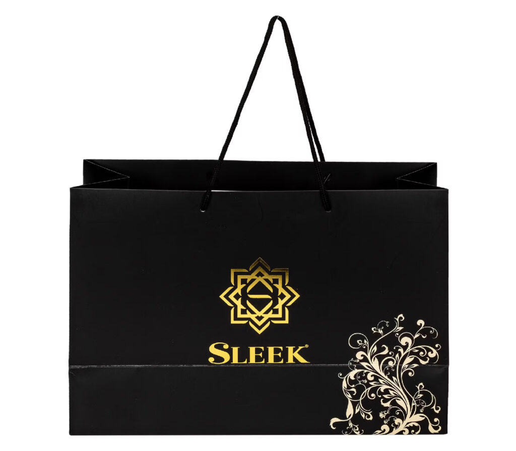 Paper bag with gold foiling at ksa